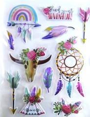 Scrapbooking Items Puffy Stickers Fruit Brads Beaded Flowers 3D Mixed Lot New