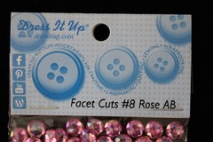 PINK Gemstone Jewel Glitter Facet Cut Sticker Embellishments Assortment Lot of 9