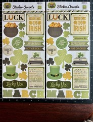 Echo Park Co LUCKY YOU Sticker Accents LOT of 2 – Irish, Luck, St Patrick’s Day