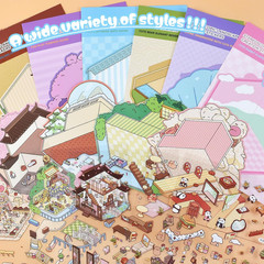 20 Sets DIY 3D Stickers Scene Collection Book DIY Sticker Scenes Make Your Own S