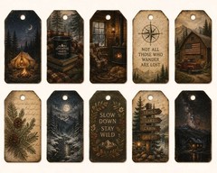 Camping Embellishments Junk Journal Scrapbook USA PICK A Set