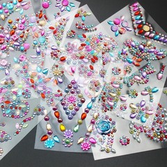 Ourart 14 Sheets Rhinestones Stickers, 14 Sheet Stickers