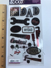 EK Success Sticko Police Officer Scrapbook Stickers Lot Dad Road Signs Cop