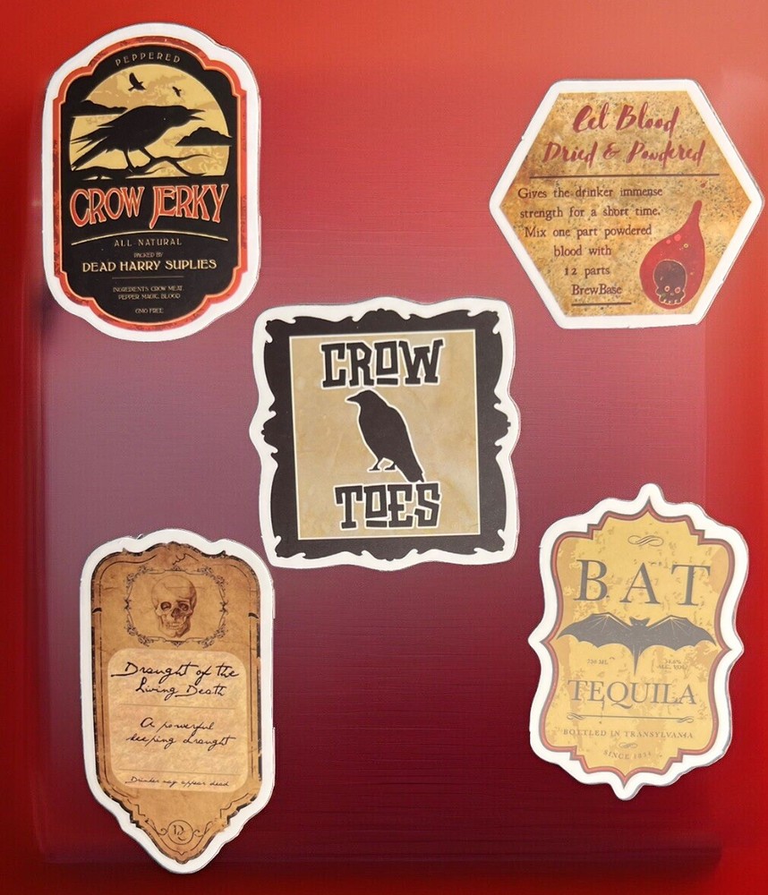 Retro Witchy Halloween Apothecary Bottle Potion Labels (5 Sticker) B
