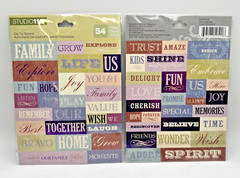 Cool Words Family Home US Life K & Company Studio 112 Scrapbook STICKERS 2 Packs