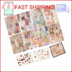 517 Pcs Vintage Scrapbook Paper,Scrapbook Supplies Stickers,Journaling Supplies