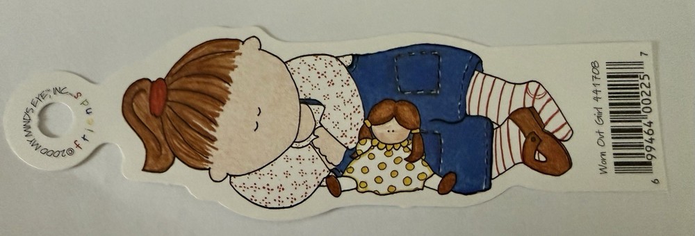 My Minds Eye Toddler Girl Doll Worn Out Scrapbook Die Cut Retired