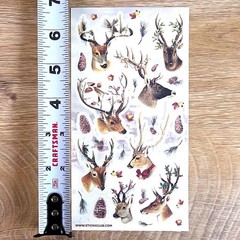 Stickii Club – Deer Stickers – Snow Winter Christmas Sticker Sheet – Crafts