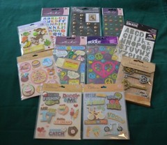 #3 ~ Embellishment Scrapbooking, 3D Stickers K & Co, EK Sucess, Jolee’s, Plus