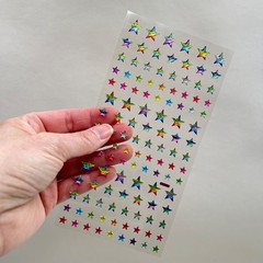 Rainbow Epoxy Glitter Star Dimensional Stickers Scrapbooking Cardmaking
