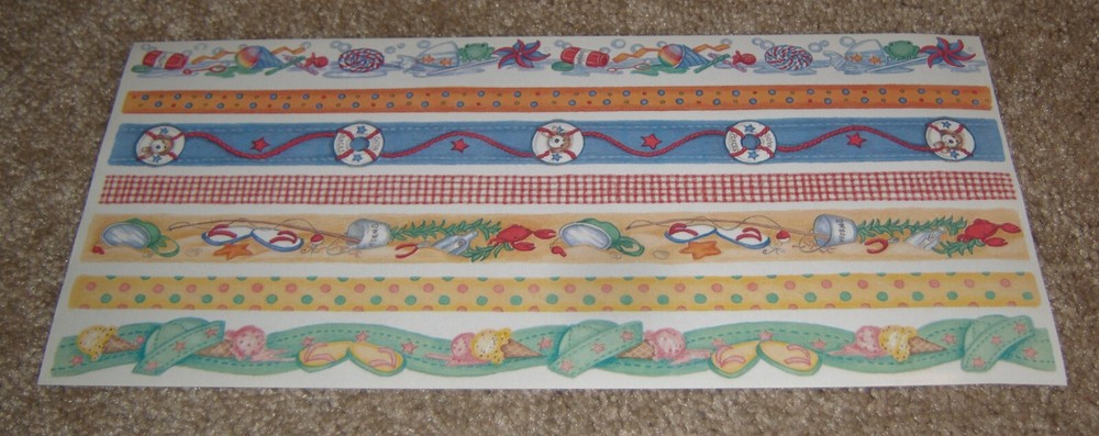 Tie Me To The Moon ~ Dimple Street Gang Sticker Sheet ~ Summer Season Borders
