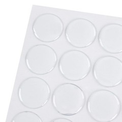 Tosnail 300 Pieces Epoxy Stickers, 1 Inch Round Clear Resin 1 inch,