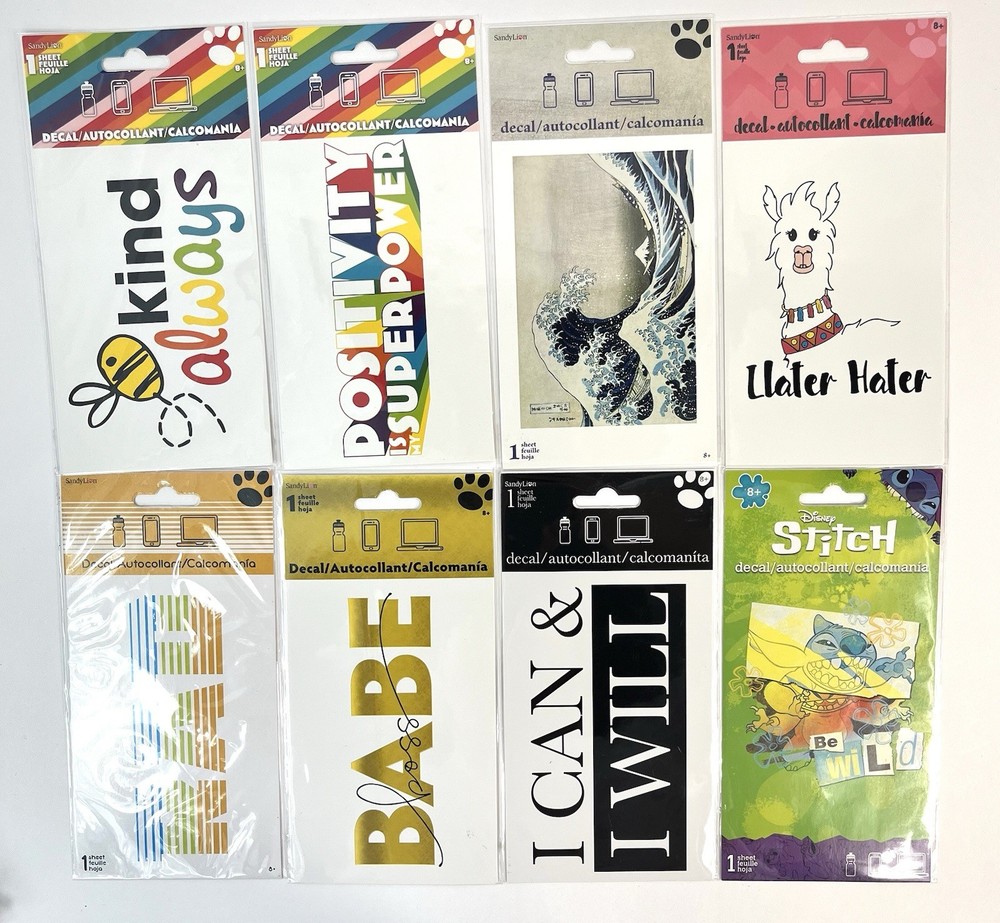 Mixed Lot of 6 Sandy Lion Decal Sticker Full Color Various Themes