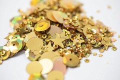 Sizzix – Making Essential Sequins & Beads 5/Pc – Gold, 663864