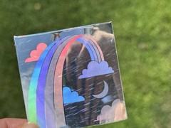 Vintage RAINBOW Hologram Holographic Sticker Decal MYLAR FOIL