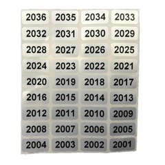Black on Silver Labels, Consecutive Sequential Numbering Stickers 1000