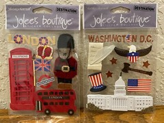 Jolee’s Boutique Scrapbooking Travel Stickers London, England; Washington DC Lot
