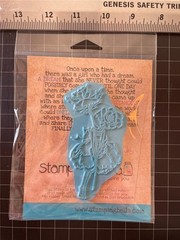 New Stamping Bella Cling Rubber Stamp Tiny Townie GARDEN GIRL POPPY free USA shp