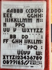 Four (4) Letraset INSTANT LETTERING Transfer Letters Marvin 72pt NICE 1