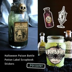 106 Pcs Potion Labels Stickers, Apothecary Sticker Dark Aesthetic Wine Bottle…