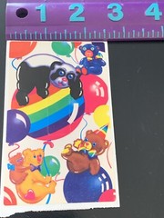Lisa Frank 80s Vintage Sticker.  Bears Light Switch Cover, Switchplate 