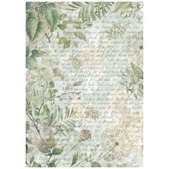 Stamperia Rice Paper- Herbarium Silvae A6 Backgrounds, DFSAK6048