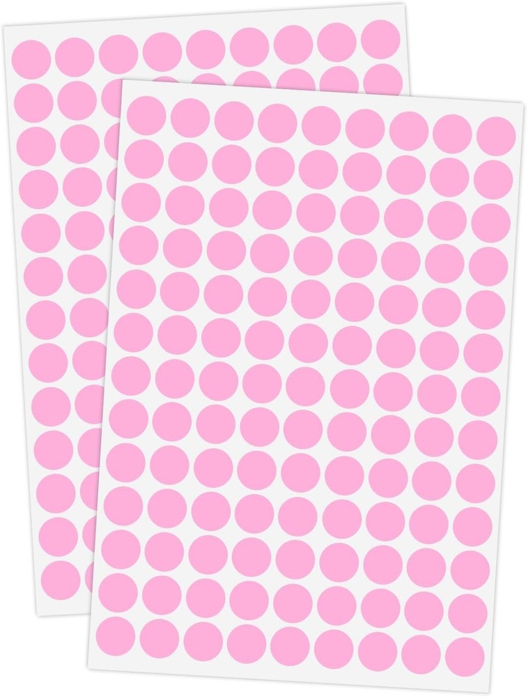 2340 PCS White Circle Dot Stickers 1/2″ Round Yard Garage Sale Price Stickers Co