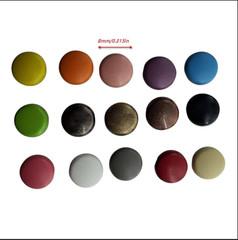 Rich Colors 500 Pieces round Metal Brads in Box, Paper Fasteners 15 Colors Rando