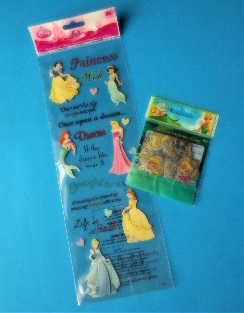 Disney Princess Fairies Stickers Scrapbooking EK Success & Sandy Lion NIP Sealed