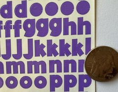 PURPLE 7/16” CHUNKY ALPHABET Stickers(2 sheets)Making Memories•Letters •Number•