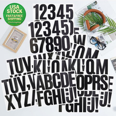 3 Inch Self Adhesive Letter Number Stickers Black 138 Pieces Waterproof DIY