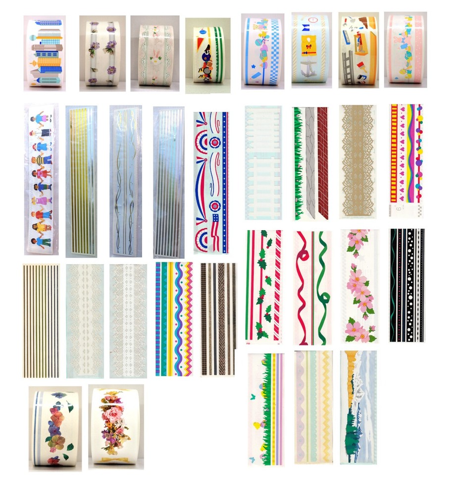 1-Design Line Long 12″ Stickers by Mrs. Grossman – Various Themes