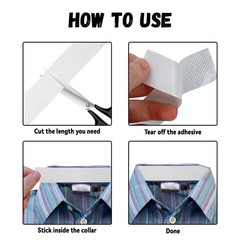 3 Rolls Sweat Pads Collar Protectors Self-Adhesive Absorbent Disposable Tape …