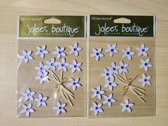 2 Packs~Jolee’s Purple Violet Jeweled Flowers Scrapbooking Stickers~NEW
