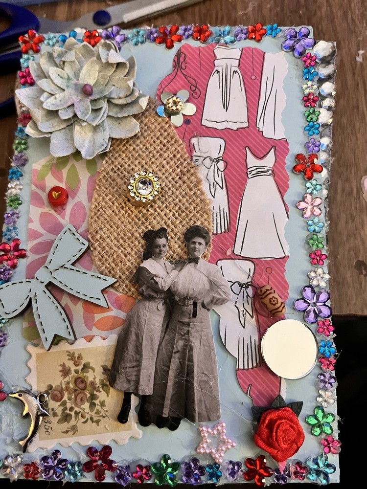 Junk Journal /scrapbook! 5 Vintage Junk Journal Ephemera. 5 Cards W/ Envelopes.