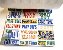 Deja Views Sports Sticker Tablet 260 Vellum & Cardstock Quote Word Tiles