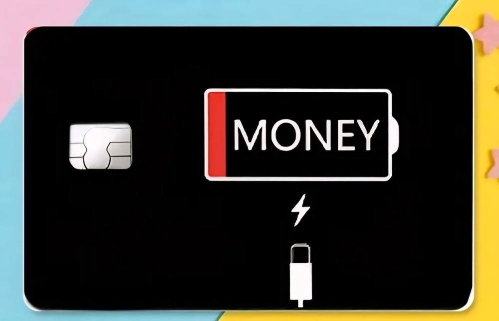 Money Charging Funny Credit/Debit Card Cover Skin Sticker