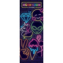 Set of 15 Neon Signs Vending Stickers, full set of 15 stickers, no duplicates
