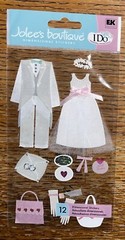 RARE Jolees Flower Girl Pillow Ring Bearer Boy Wedding Gloves Tux Dress Stickers