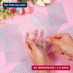 3584 Pcs Silver Rhinestone Stickers, Self Adhesive Gem Stickers 3/4/5/6mm Crysta