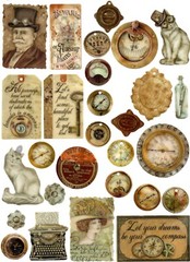 Stamperia LADY VAGABOND LIFESTYLE – CLEAR DIE CUTS – ACETATE , 44 PIECES