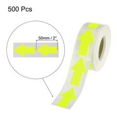 Arrow Sticker Labels 500 Count 1.3×2 Inch Fluorescent Yellow for Scrapbooking