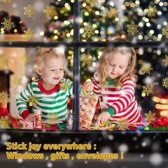 1000 Holiday Stickers for Cards, Valentine Stickers Roll – 6 Unique Snowflake…