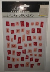 KeepSake Essentials Clear Epoxy Pastel Alpha Alphabet Letters Scrapbook Stickers