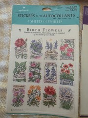 Vintage HALLMARK Stickers Floral Seals Angels LOONEY TUNES Birth Flowers
