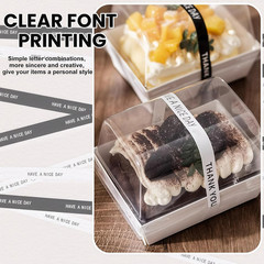 50Pcs 12In Handmade Self-Adhesive Stickers – Long Label Sealing Stickers for Foo