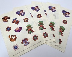 Vintage 80’s Current Inc. Calico Crossings Cute Kids W/ Animals sticker sheets