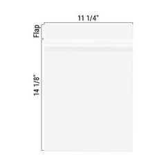 100pcs Clear Bags Sleeves for 11×14 Picture Mat Matting with Resealable Strips