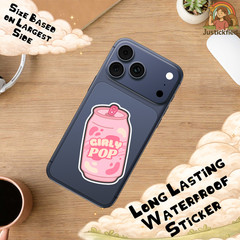 Girly Pop Soda Sticker Cute Pink Sticker Laptop Sticker Coquette Gift Decal