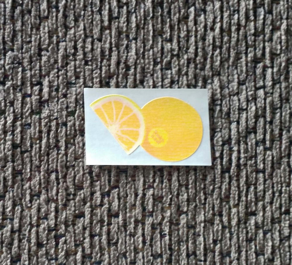Vintage 3M/Mello Smello Sniff Stickers – ORANGE w/ SLICE Mod – Great Cond/Scent!